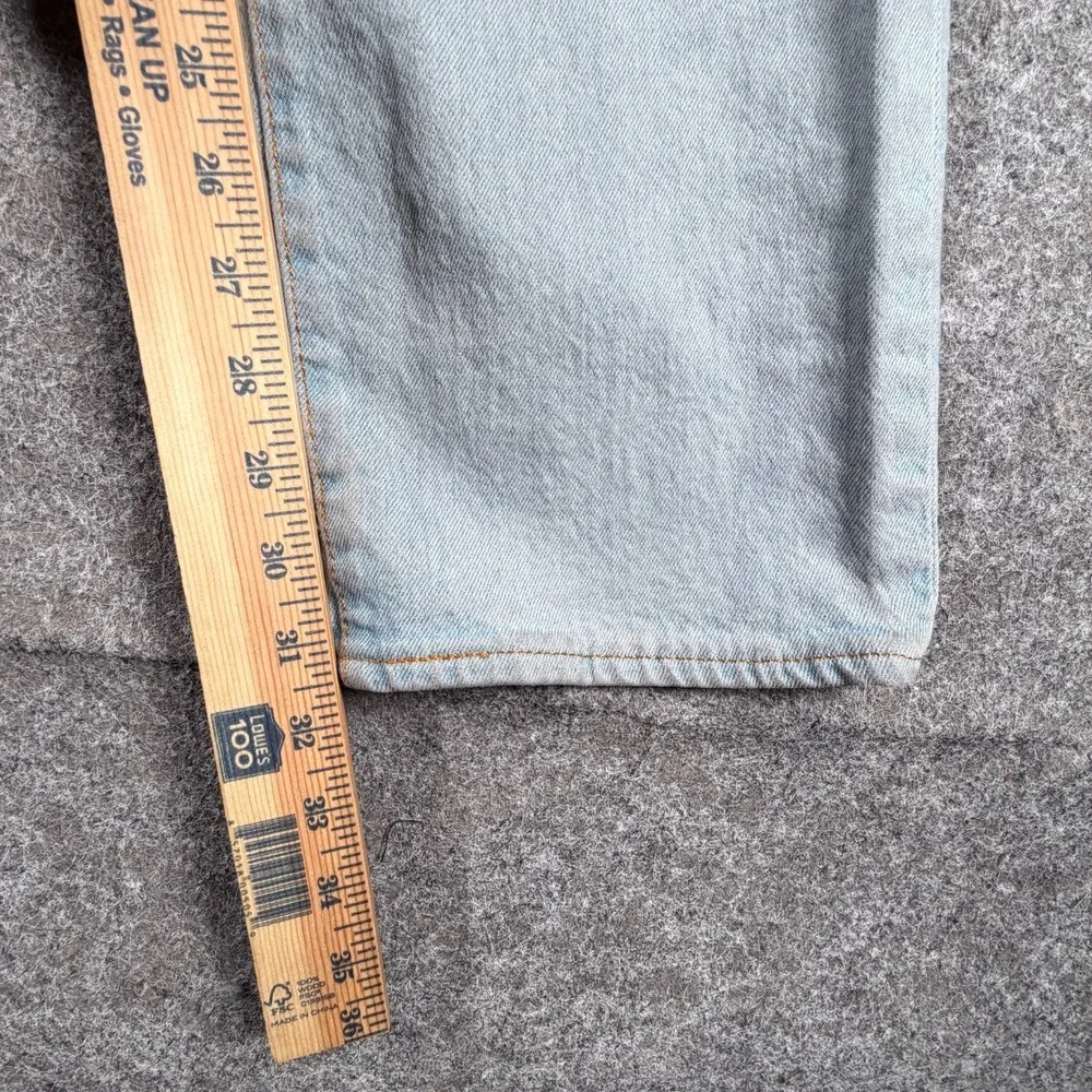 Levis 501 '93 Jeans Mens 33x34 Blue Denim Cotton Stretch Straight Fit Mid Rise‎